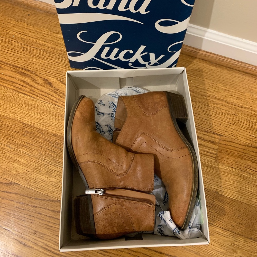 Tan, Lucky Brand Ankle boots
